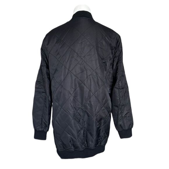 Zara‎ Basic Outerwear Women’s Black Full Zip Bomber Jacket Size Small - Picture 5 of 11